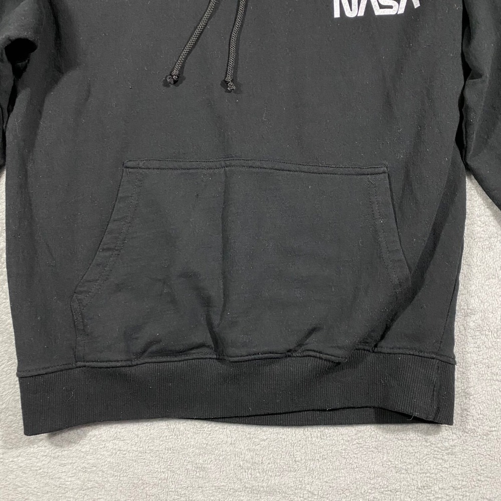 Hyper Space NASA Hoodie Mens Lg Black Thermal Astronaut Graphic Kanji Worm Logo - Picture 9 of 12